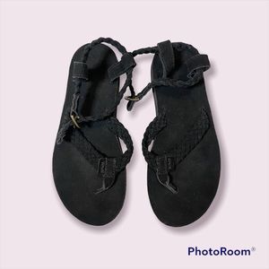 TEVA black sandals suede. Size 7